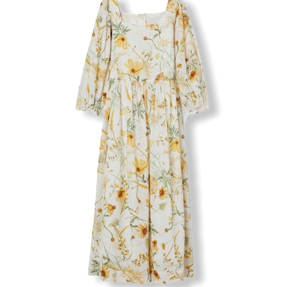 H&M Floral Maxi Dress Cotton Conscious Line - Picture 2 of 7